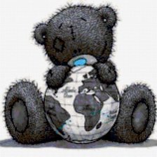 Схема вышивки «тедди»