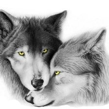 Схема вышивки «Волчья семья»