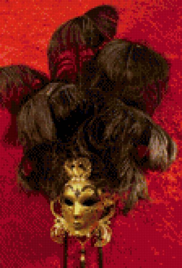 Венецианская маска Черный лебедь - черный лебедь, венецианская маска, маска - предпросмотр