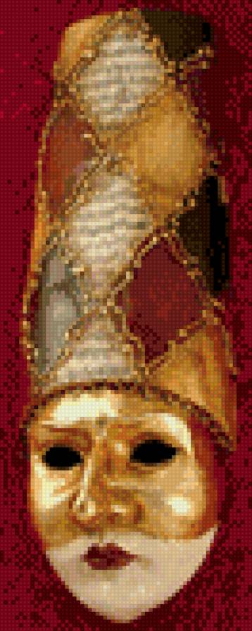 Венецианская маска высокая - маска, венецианская маска - предпросмотр