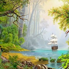 Схема вышивки «Залив»