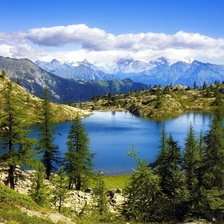 Схема вышивки «Горный пейзаж»