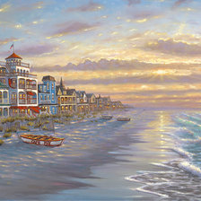 Схема вышивки «Аквамариновый закат.»