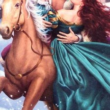 Схема вышивки «леди и разбойник»