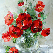 Схема вышивки «букет маков»