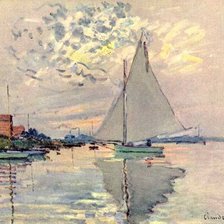 Схема вышивки «Клод Моне. Парусные яхты в Аржантейе (Маленькая)»
