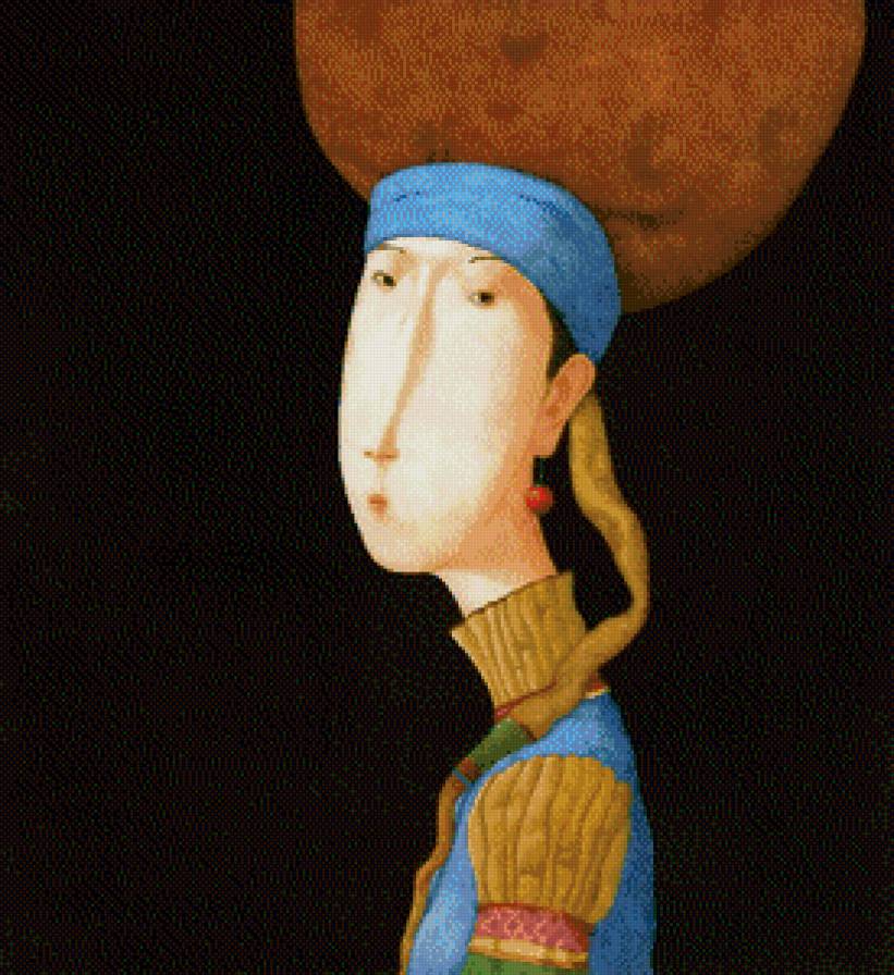 Зорикто Доржиев Девушка с коралловой сережкой - зорикто, доржиев, девушка - предпросмотр