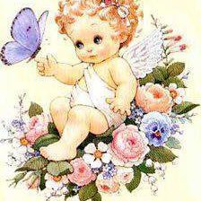 Схема вышивки «ангелочек»