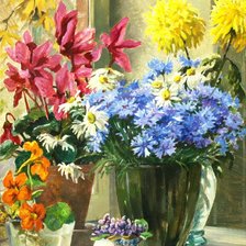 Схема вышивки «цветы»