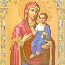 Схема вышивки «Икона Иварской Божьей Матери»