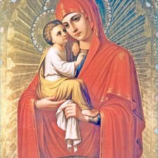 Схема вышивки «Икона Почаевской Божьей Матери»