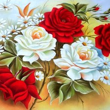 Схема вышивки «Розы»