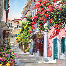 Схема вышивки «Улица»