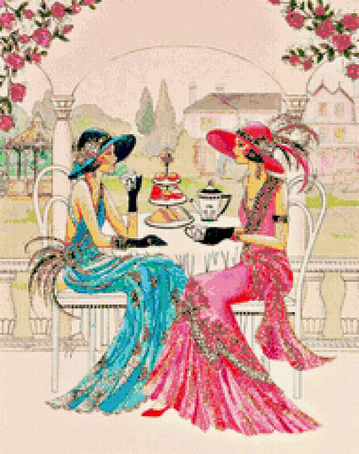 Подруги - встреча, женщины, дамы - предпросмотр