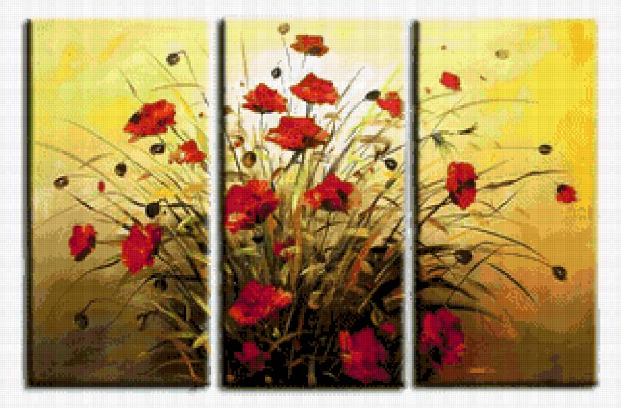 маки - триптих - предпросмотр