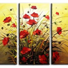 Схема вышивки «маки»