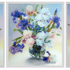 Схема вышивки «ирисы»