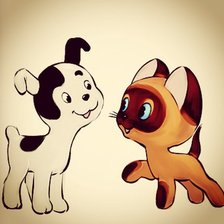 Схема вышивки «Котёнок Гав»