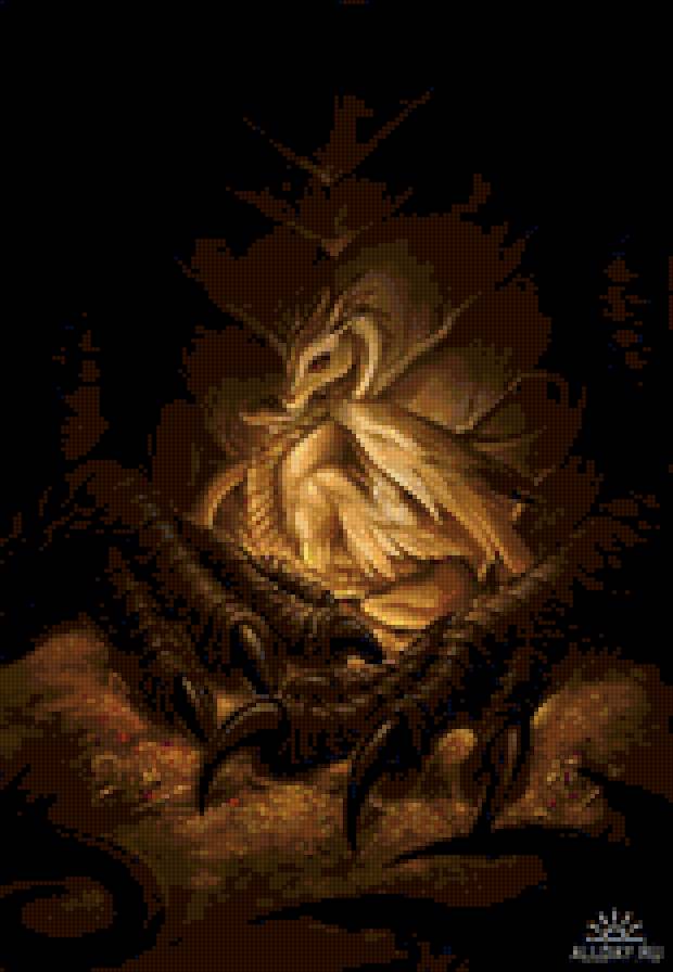 64112-1 - фэнтези, золото, дракон, сокровище - предпросмотр