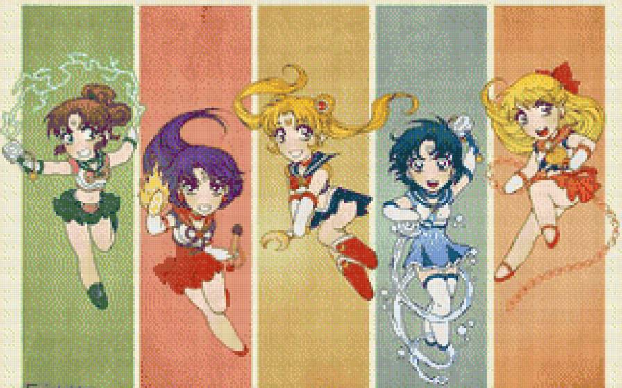 chibi sailor moon bookmarks - предпросмотр