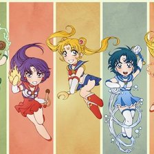 Схема вышивки «chibi sailor moon bookmarks»