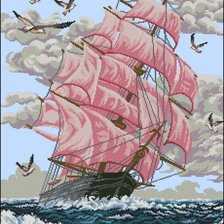 Схема вышивки «парусник»