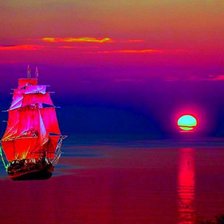 Схема вышивки «алые паруса»