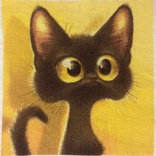 Схема вышивки «котик»