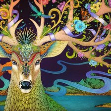 Схема вышивки «Олень»