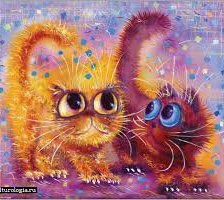 Схема вышивки «Коты-глазастики»