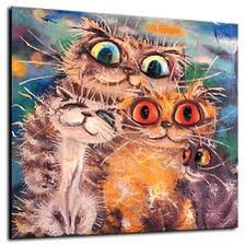 Схема вышивки «Коты-глазастики»