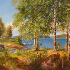 Схема вышивки «пейзаж»