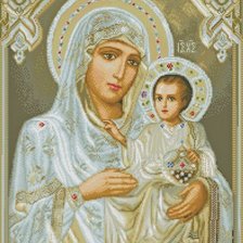 Схема вышивки «Икона Иерусалимской Божьей Матери»