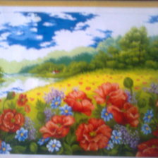 Схема вышивки «поле маков»