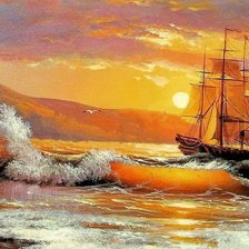 Схема вышивки «Море»