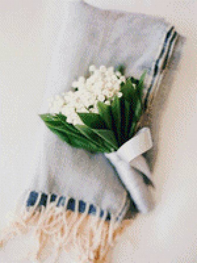 №1001732 - ландыши, цветы, букет - предпросмотр