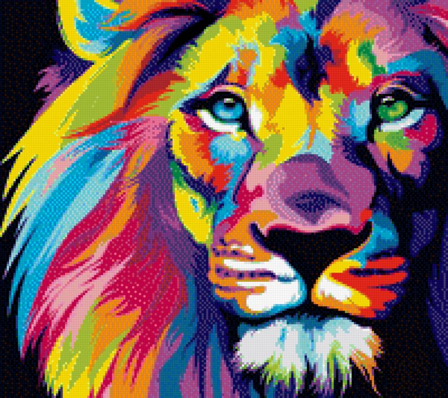 Лев - кошка, цвета, дикие звери, лев - предпросмотр