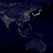 Схема вышивки «Космос. Земля ночью. Триптих 3»