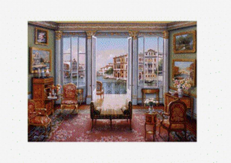 Вид из окна на канал - город окно дом уют - предпросмотр