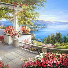 Схема вышивки «морской пейзаж»