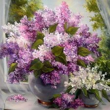 Схема вышивки «Сирень, художник Anca Bulgaru»