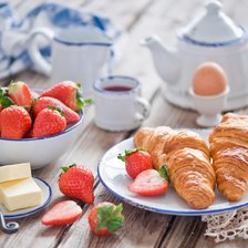 Схема вышивки «Завтрак с круассанами»