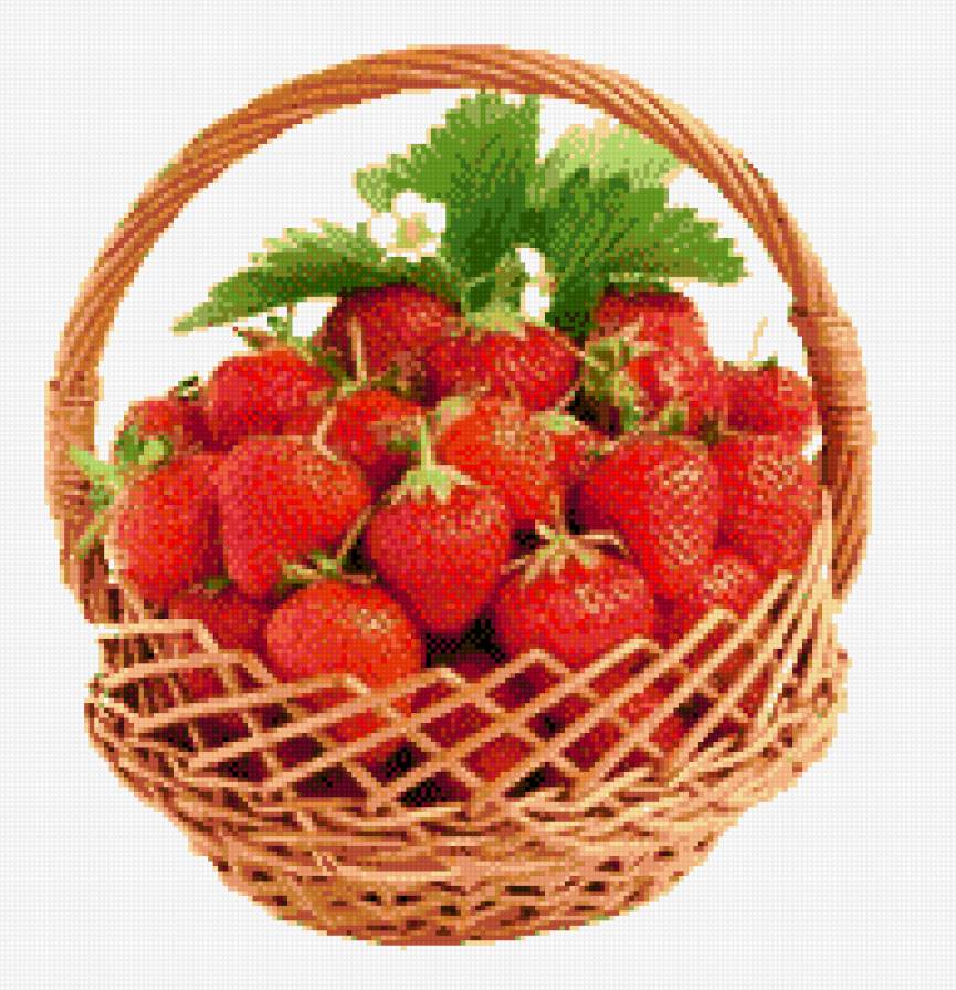 клубника в корзинке - клубника, натюрморт, фрукты - предпросмотр