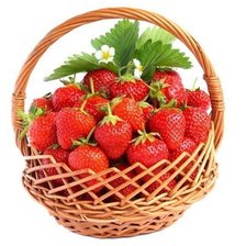 Схема вышивки «клубника в корзинке»