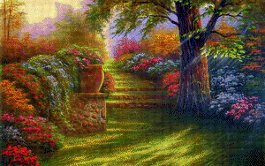 Цветущий парк - природа - предпросмотр