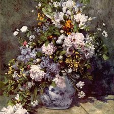 Схема вышивки «Ренуар.Ваза с цветами»