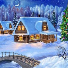Схема вышивки «зимняя ночь»