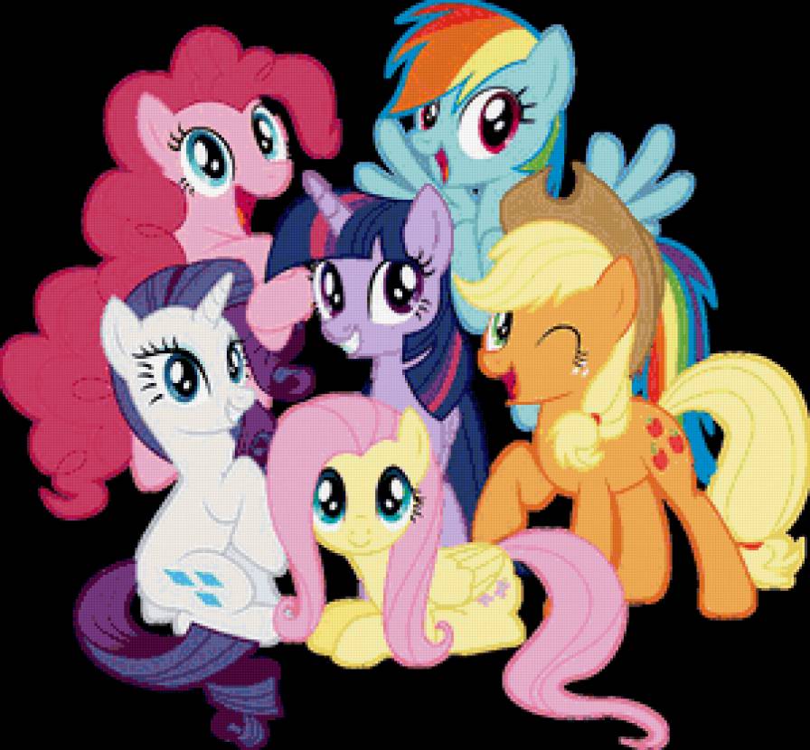 Mane 6 - my little pony, пони, mane 6 - предпросмотр
