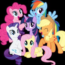 Схема вышивки «Mane 6»