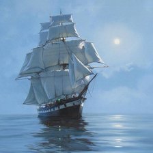 Схема вышивки «Парусник»